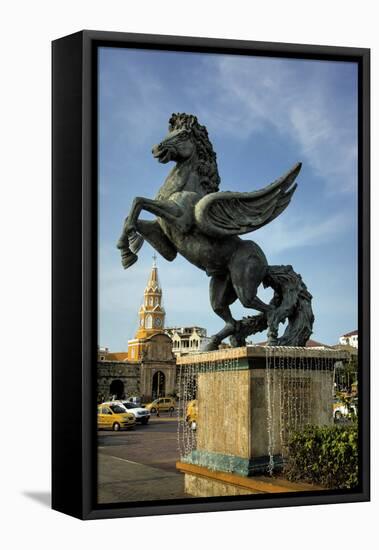 Equine Sculptures Link Getsemani with El Centro, Cartagena, Colombia-Jerry Ginsberg-Framed Premier Image Canvas