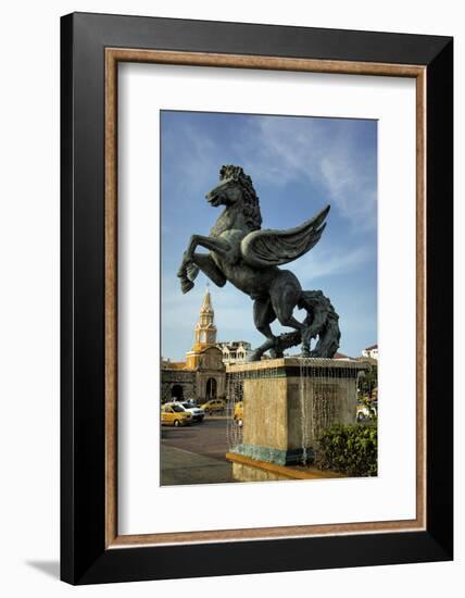 Equine Sculptures Link Getsemani with El Centro, Cartagena, Colombia-Jerry Ginsberg-Framed Photographic Print