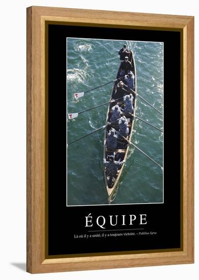 Équipe: Citation Et Affiche D'Inspiration Et Motivation-null-Framed Premier Image Canvas