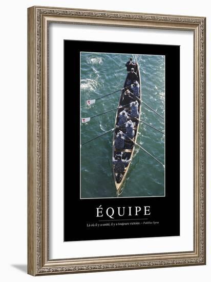 Équipe: Citation Et Affiche D'Inspiration Et Motivation-null-Framed Photographic Print