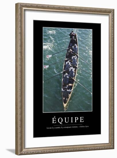 Équipe: Citation Et Affiche D'Inspiration Et Motivation-null-Framed Photographic Print