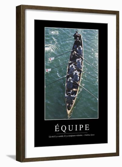 Équipe: Citation Et Affiche D'Inspiration Et Motivation-null-Framed Photographic Print