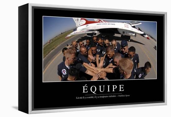 Équipe: Citation Et Affiche D'Inspiration Et Motivation-null-Framed Premier Image Canvas