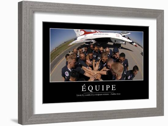 Équipe: Citation Et Affiche D'Inspiration Et Motivation-null-Framed Photographic Print