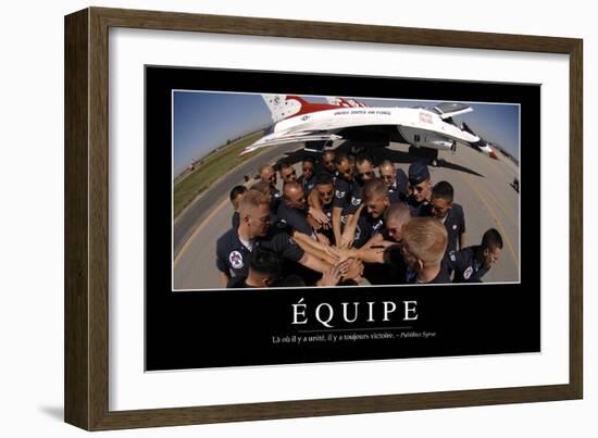 Équipe: Citation Et Affiche D'Inspiration Et Motivation-null-Framed Photographic Print