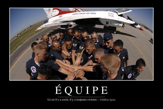 Equipe Citation Et Affiche D Inspiration Et Motivation Photographic Print Art Com