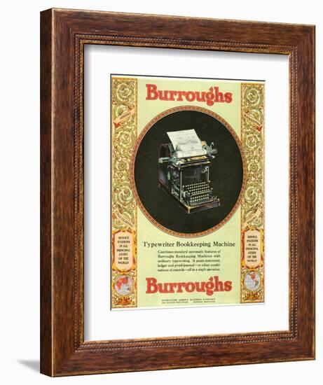 Equipment Burroughs, Adding Machines, Accountants, USA, 1920-null-Framed Giclee Print