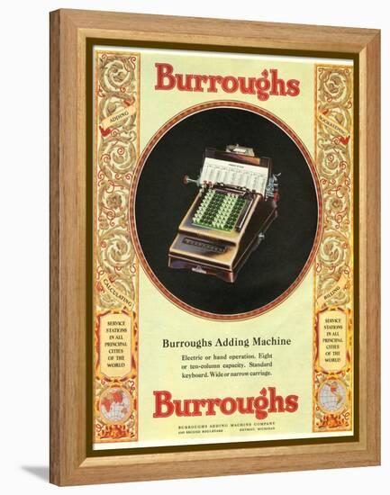 Equipment Burroughs, Adding Machines, Accountants, USA, 1920-null-Framed Premier Image Canvas