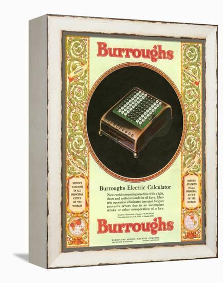 Equipment Burroughs, Adding Machines, Accountants, USA, 1920-null-Framed Premier Image Canvas