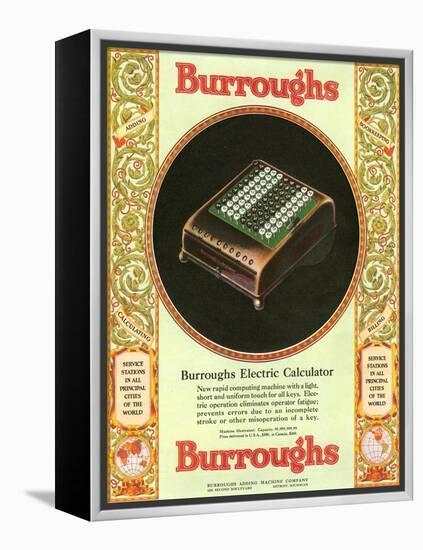 Equipment Burroughs, Adding Machines, Accountants, USA, 1920-null-Framed Premier Image Canvas