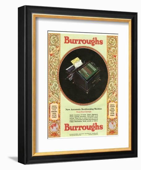 Equipment Burroughs, Adding Machines, Accountants, USA, 1929-null-Framed Giclee Print