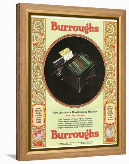 Equipment Burroughs, Adding Machines, Accountants, USA, 1929-null-Framed Premier Image Canvas