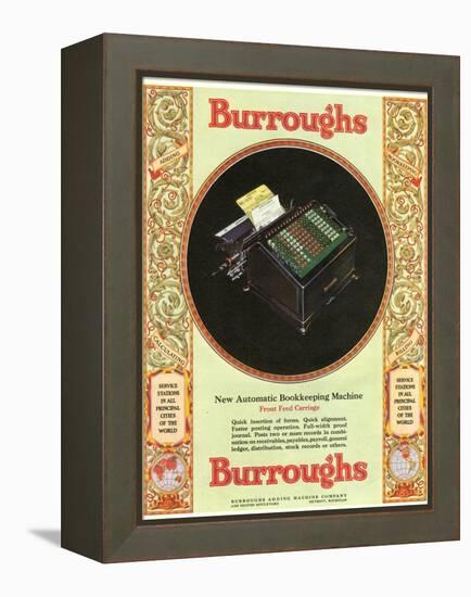 Equipment Burroughs, Adding Machines, Accountants, USA, 1929-null-Framed Premier Image Canvas