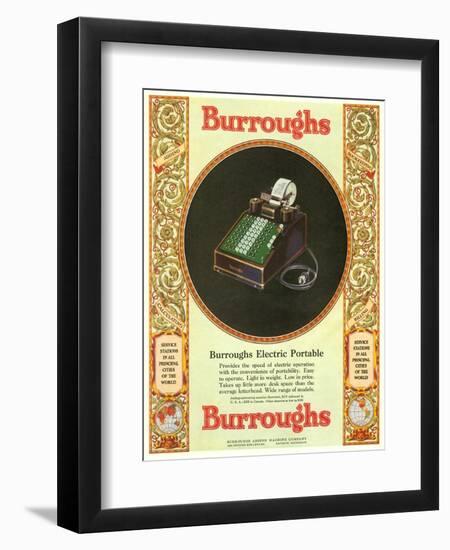 Equipment Burroughs, Adding Machines, Accountants, USA, 1929-null-Framed Giclee Print