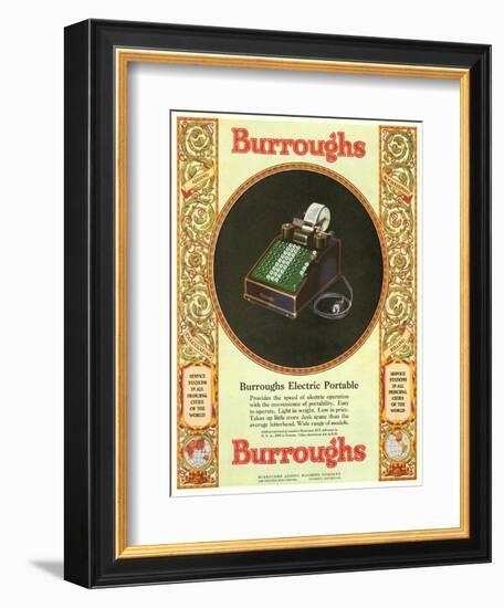 Equipment Burroughs, Adding Machines, Accountants, USA, 1929-null-Framed Giclee Print