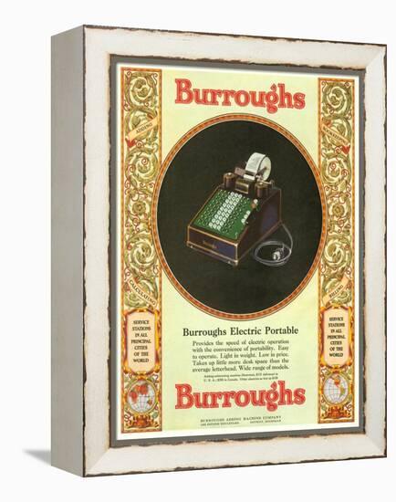 Equipment Burroughs, Adding Machines, Accountants, USA, 1929-null-Framed Premier Image Canvas