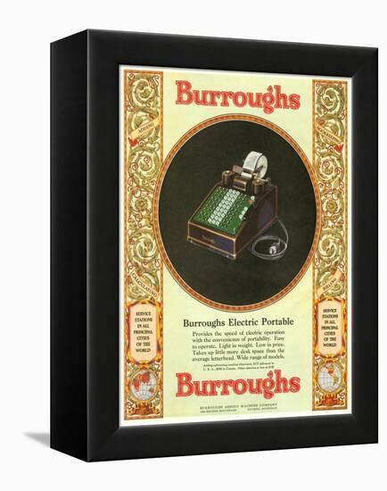 Equipment Burroughs, Adding Machines, Accountants, USA, 1929-null-Framed Premier Image Canvas