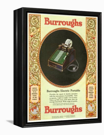 Equipment Burroughs, Adding Machines, Accountants, USA, 1929-null-Framed Premier Image Canvas