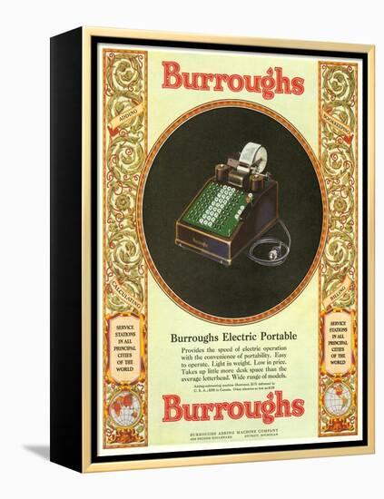 Equipment Burroughs, Adding Machines, Accountants, USA, 1929-null-Framed Premier Image Canvas