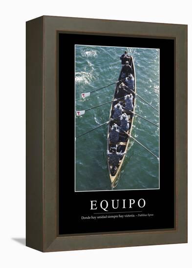 Equipo. Cita Inspiradora Y Póster Motivacional-null-Framed Premier Image Canvas