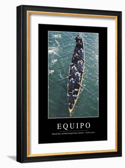 Equipo. Cita Inspiradora Y Póster Motivacional-null-Framed Photographic Print