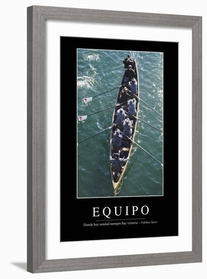 Equipo. Cita Inspiradora Y Póster Motivacional-null-Framed Photographic Print