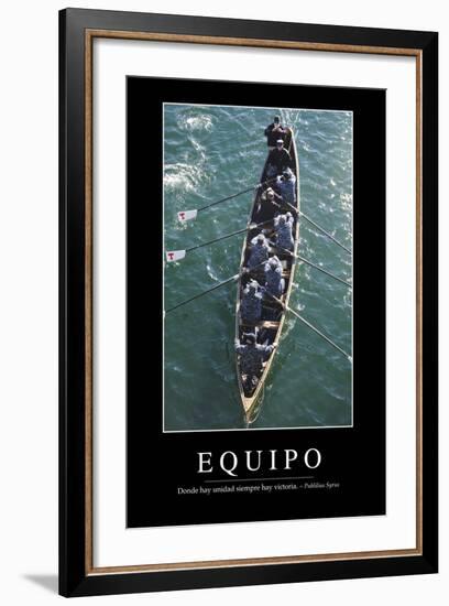 Equipo. Cita Inspiradora Y Póster Motivacional-null-Framed Photographic Print