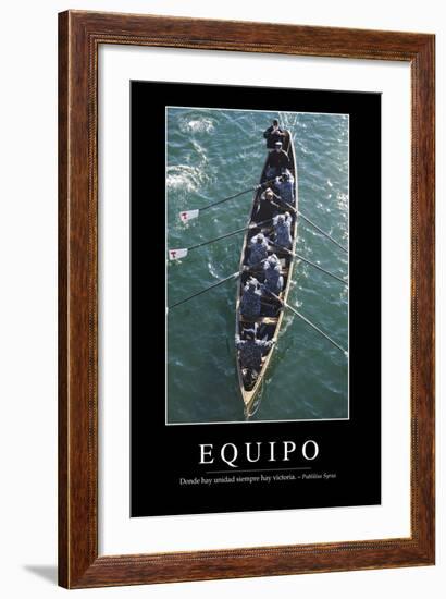 Equipo. Cita Inspiradora Y Póster Motivacional-null-Framed Photographic Print