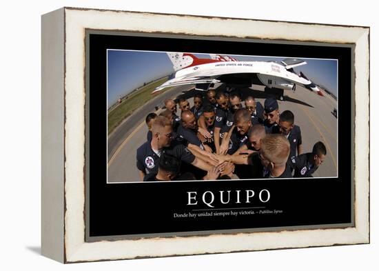 Equipo. Cita Inspiradora Y Póster Motivacional-null-Framed Premier Image Canvas