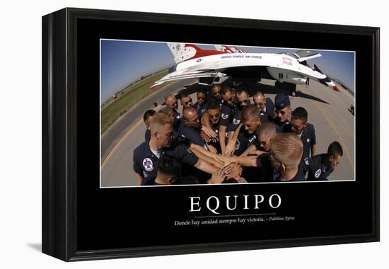 Equipo. Cita Inspiradora Y Póster Motivacional-null-Framed Premier Image Canvas