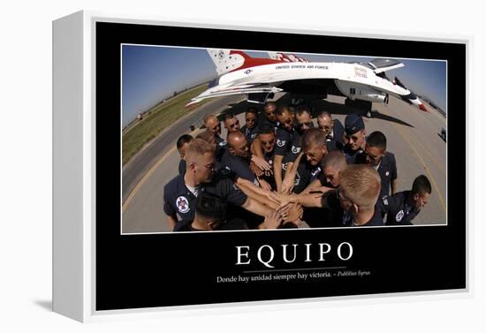 Equipo. Cita Inspiradora Y Póster Motivacional-null-Framed Premier Image Canvas