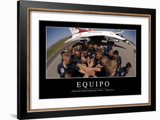 Equipo. Cita Inspiradora Y Póster Motivacional-null-Framed Photographic Print