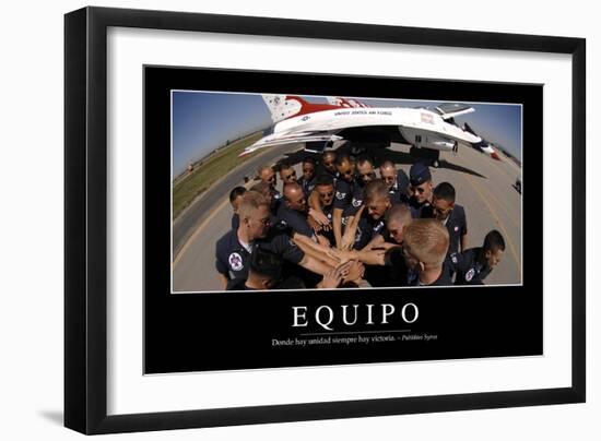 Equipo. Cita Inspiradora Y Póster Motivacional-null-Framed Photographic Print