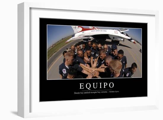 Equipo. Cita Inspiradora Y Póster Motivacional-null-Framed Photographic Print