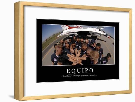 Equipo. Cita Inspiradora Y Póster Motivacional-null-Framed Photographic Print