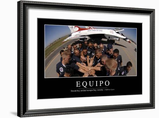 Equipo. Cita Inspiradora Y Póster Motivacional-null-Framed Photographic Print