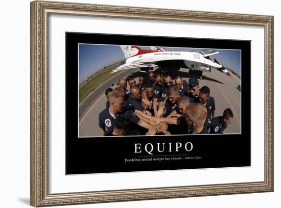 Equipo. Cita Inspiradora Y Póster Motivacional-null-Framed Photographic Print