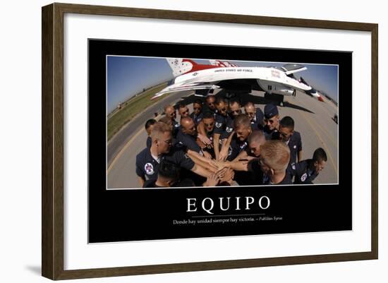 Equipo. Cita Inspiradora Y Póster Motivacional-null-Framed Photographic Print