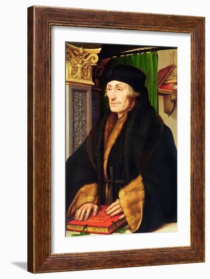 Erasmus, 1523-Hans Holbein the Younger-Framed Giclee Print