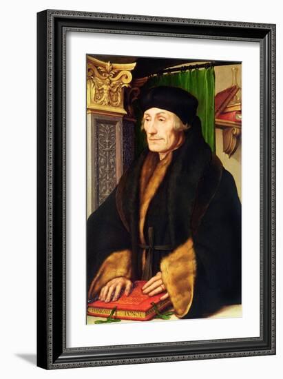 Erasmus, 1523-Hans Holbein the Younger-Framed Giclee Print