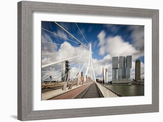 Erasmus Bridge and De Rotterdam, Wilhelminakade, Rotterdam, Netherlands, Europe-Ben Pipe-Framed Photographic Print