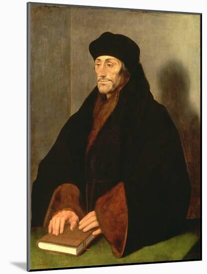 Erasmus of Rotterdam, 1523 (Oil on Canvas)-Hans Holbein the Younger-Mounted Giclee Print