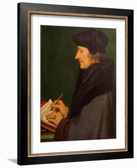 Erasmus of Rotterdam, 1523-Hans Holbein the Younger-Framed Giclee Print