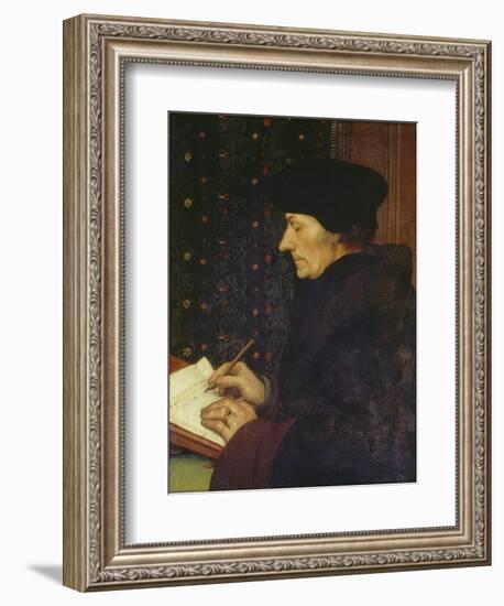 Erasmus of Rotterdam, 1523-Hans Holbein the Younger-Framed Giclee Print