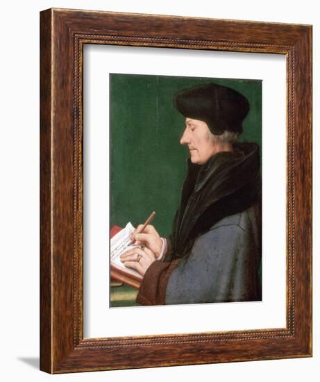 Erasmus of Rotterdam, 1523-Hans Holbein the Younger-Framed Giclee Print