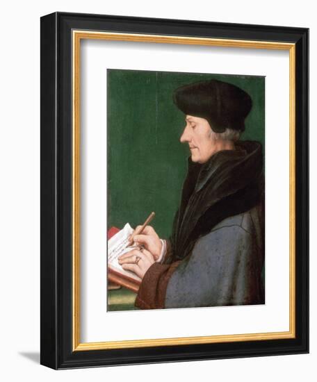 Erasmus of Rotterdam, 1523-Hans Holbein the Younger-Framed Giclee Print