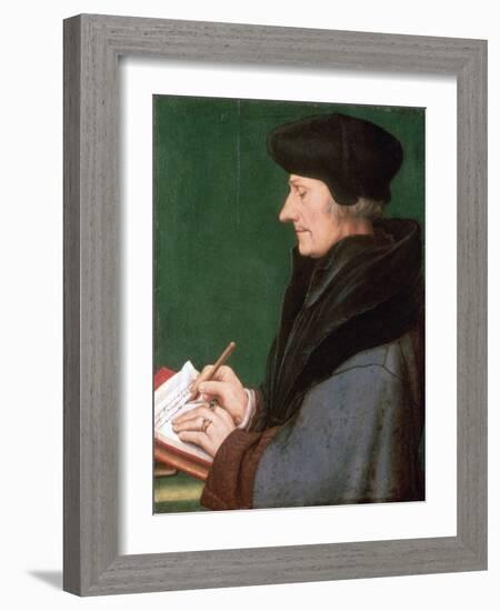 Erasmus of Rotterdam, 1523-Hans Holbein the Younger-Framed Giclee Print