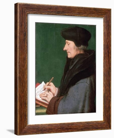 Erasmus of Rotterdam, 1523-Hans Holbein the Younger-Framed Giclee Print