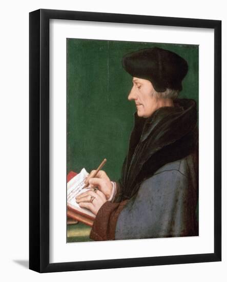 Erasmus of Rotterdam, 1523-Hans Holbein the Younger-Framed Giclee Print