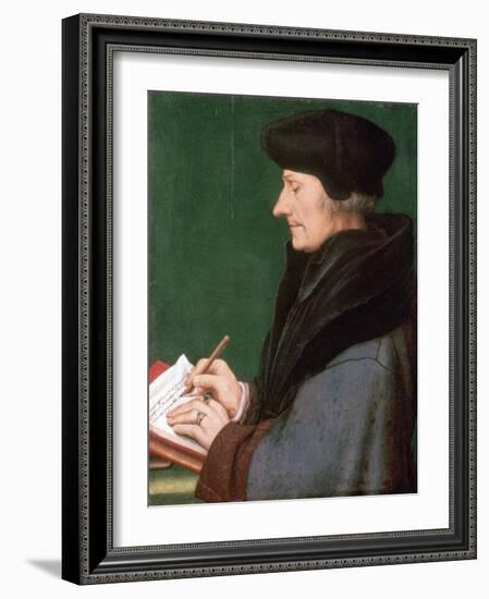 Erasmus of Rotterdam, 1523-Hans Holbein the Younger-Framed Giclee Print